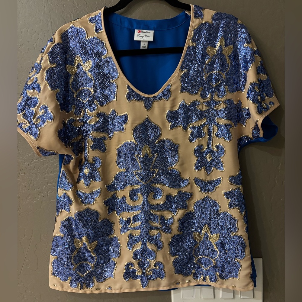 Sequin Blouse Neiman Marcus Collab